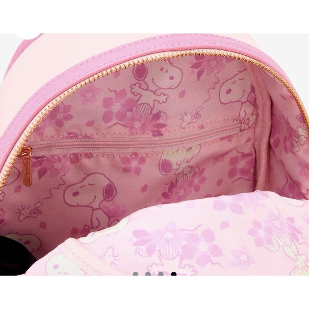 Loungefly Peanuts Snoopy Cherry Blossom Mini Backpack - Picture 6 of 6